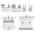 thumbnail image 4 of Sliding Door Pulley Wheel Set for Home Use Silver Iron Material Fits Window Doors Track Guide Wheel, 4 of 5