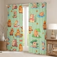 thumbnail image 2 of Feelyou Cartoon Capibara Teens Black Out Curtains, Lotus Flower Floral Curtains Pack of 2 (42x63 Each), Kawaii Orange Watermelon Bedroom Curtains, Curtains and Drapes Home Decor, 2 of 6