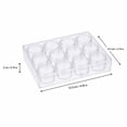 thumbnail image 3 of Storage Organizer 12 Compartment Clear Plastic for Small Craft Items Jewelry, 3 of 6
