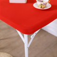 thumbnail image 4 of HSHDLDF JISEN Housse de Nappe Ajustée Extensible en Spandex, 34x34 Pouces, E-Red, Spandex de Haute Qualité, Couvre-Table, 4 of 7