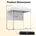 thumbnail image 2 of Costway Pop-Up Canopy Tent with 1 Half Sidewall, Easy Setup Folding Outdoor Sun Shelter White, 2 of 10