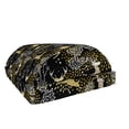 thumbnail image 1 of Christmas Foot Rest, Nature Woodland and Deer Silhouettes with Oriental Ornaments Design, Non-Slip Backing Adjustable Ergonomic Memory Foam Leg Support for Office, Yellow White Black, by Ambesonne, 1 of 5