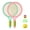 E, variant on BGZLEU 2 Pcs Plastic Kids Tennis Racket with 1 Tennis Balls and 1 Shuttlecocks Training Balls Beach Tennis Racket in 3 Colors Tennis Racket Set for Kids Outdoor Sports Gifts