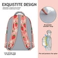thumbnail image 5 of Pink Strawberry Plants Fruit Backpack for School,Cute School Bag,Schoolbag with Adjustable Shoulder Straps & Padded Back,15.3"x11"x6.7", 5 of 6
