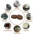 thumbnail image 7 of Round Felt Furniture Pads, 40Pack 0.8" Dia x 0.2" Thick Adhesive Backed Felt Non-slip Anti-scratch Felt Pads Chair Leg Protectors for Protecting Hardwood Floor, Brown, 7 of 7
