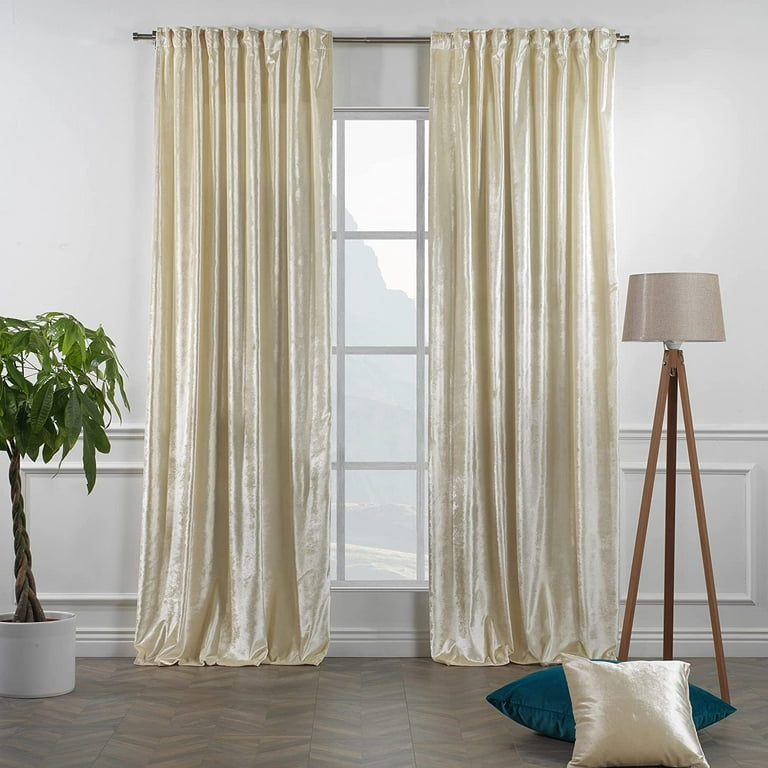 Cream online velvet curtains