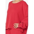 thumbnail image 5 of TheMogan Women's PLUS Cotton Terry Long Sleeve Oversized Top & Drawstring Shorts SET, 5 of 7
