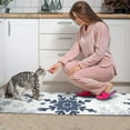 thumbnail image 3 of Blue Christmas Snowflake Pattern Kitchen Rugs Sets Of 2,Anti Fatigue Kitchen Mat Rugs Non Slip Washable,Decorative Kitchen Floor Mats for Kitchen,Sink,Laundry,17"x30"+17"x47", 3 of 7