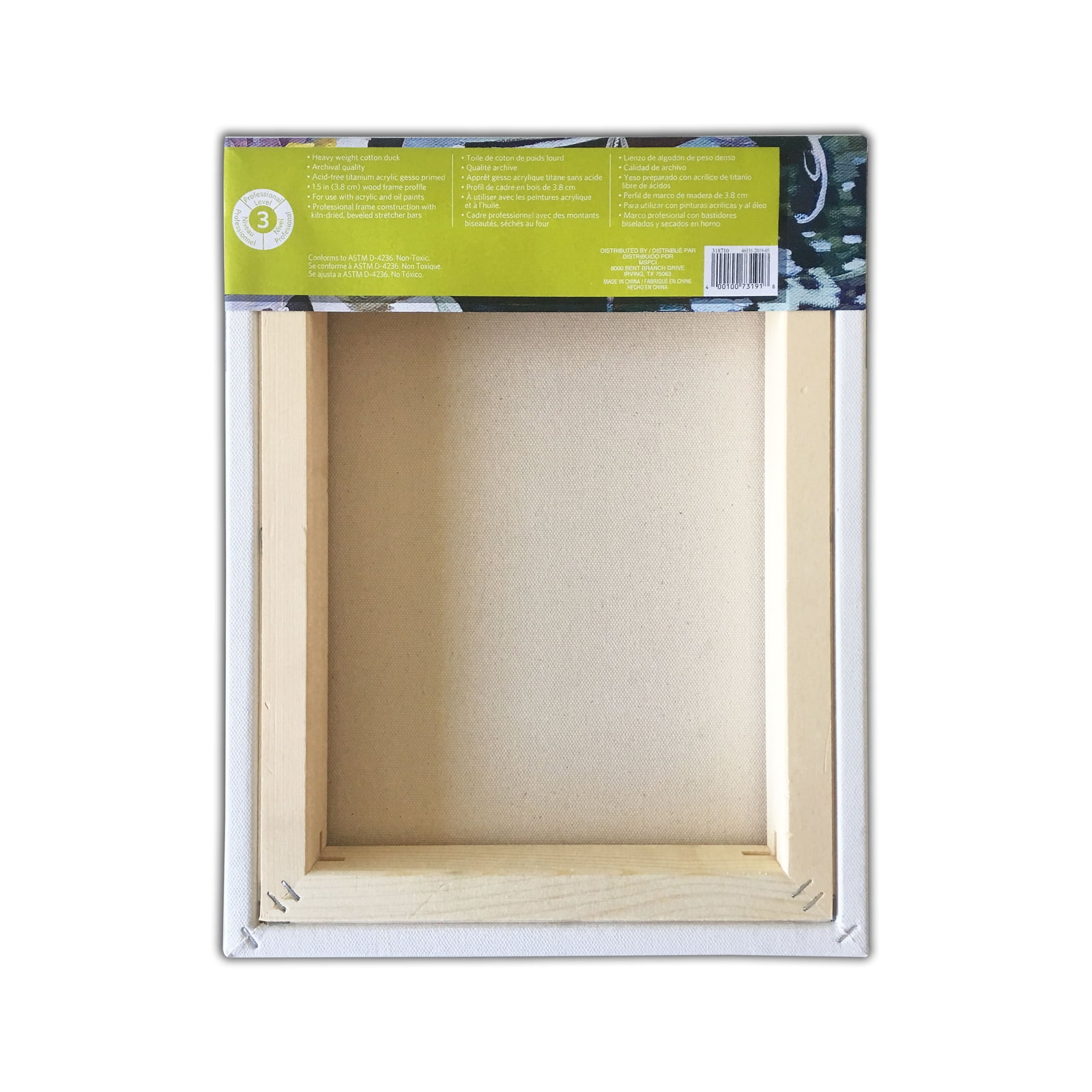 11" x 14" Level 3 Gallery Wrapped Heavy Duty Canvas by Artist's Loft - Archival - Acid Free Cotton Canvas for Paint - Acrylic - & Oils - Bulk 12 Pack