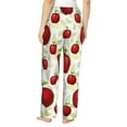 thumbnail image 3 of Sigee Fruit Apples Print Women's Soft Pajama Pants - Breathable and Comfortable Lounge Sleep Bottoms with Elastic Waistband and Pockets-Large, 3 of 9