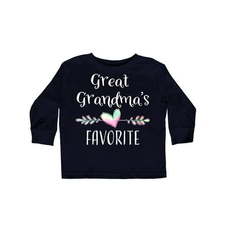 

Inktastic Great Grandmas Favorite- Heart Great Grandchild Gift Toddler Boy or Toddler Girl Long Sleeve T-Shirt