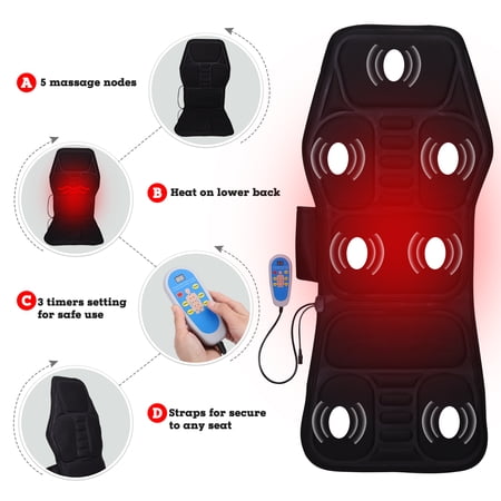 KingShop Vibration Back Massager, Massage-Chair-Pad, Seat Massager Cushion with 7 Vibration Nodes to Release Stress and Fatigue for Office Home Use
