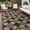 PDM064-BLACKBROWN, variant on KUETH 6'x 9'Outdoor Plastic Rug Foldable Waterproof UV Resistant Outdoor Patio Geometric RV Deck Rug