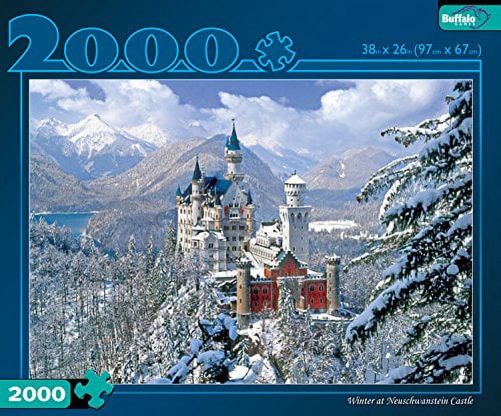 Buffalo Games Winter at Neuschwanstein Castle Puzzle, 2000 Piece