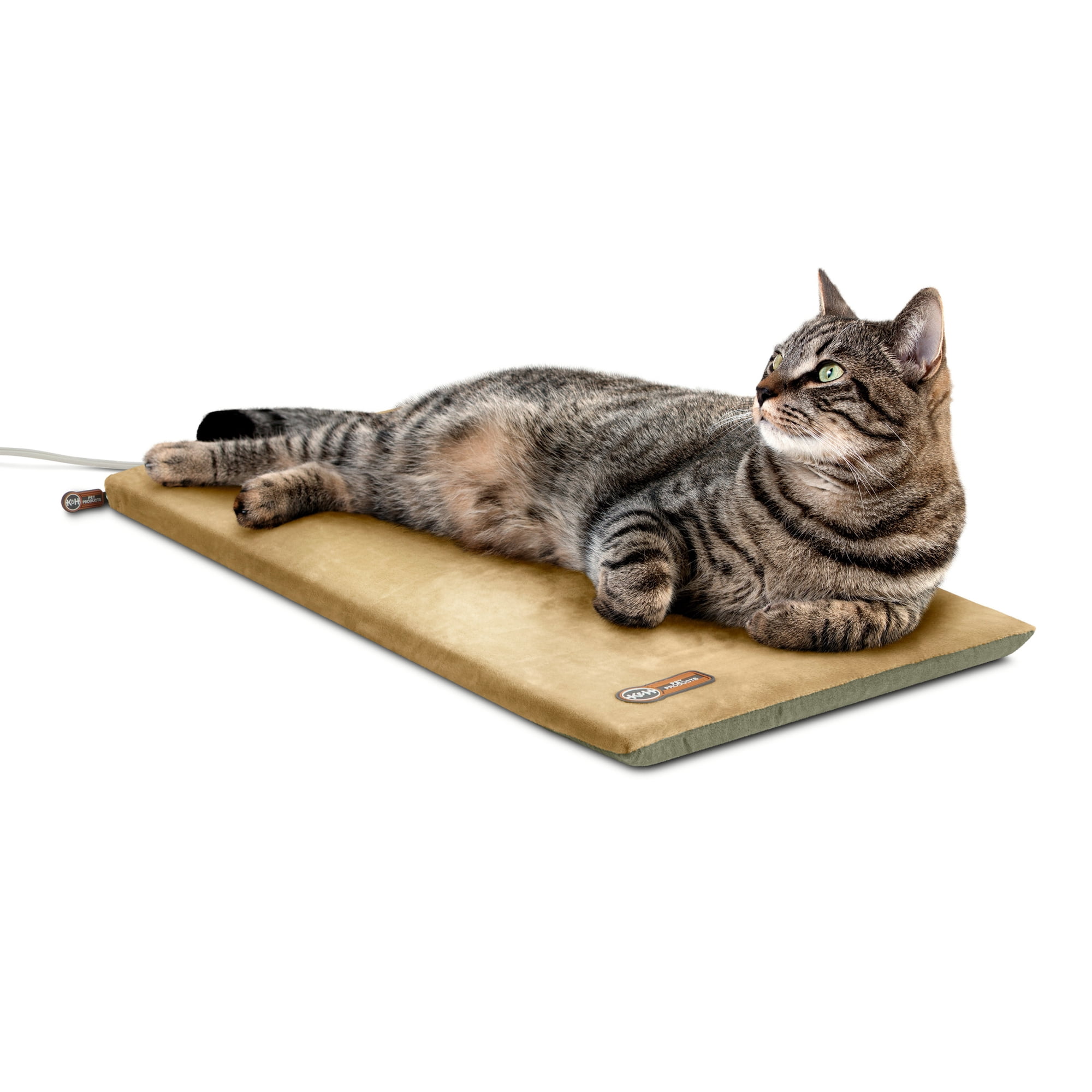 K&H Pet Products Indoor Heated Thermo-Calming Pet Mat Sage 14 X 28 Inches