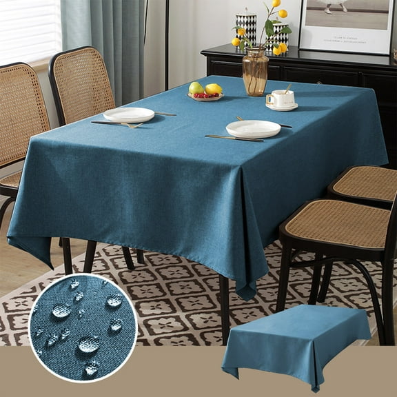 BZPIZ Kitchen & Table Linens Under 10$ Fitted Tablecloths for 6 foot Rectangle Tables Waterproof Wrinkle Free Table Cloth, Kitchen Dining Tabletop Decoration for Party/Wedding Indoor and Outdoor