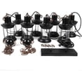 thumbnail image 6 of Retro 8 Heads Rustic Wood Chandelier Industrial Oil Lamp Shape Ceiling Lamp, 6 of 9