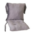 thumbnail image 2 of Cojín para silla, alfombrilla para silla con respaldo y correas, cojín ergonómico para asiento. Gris, 2 of 9