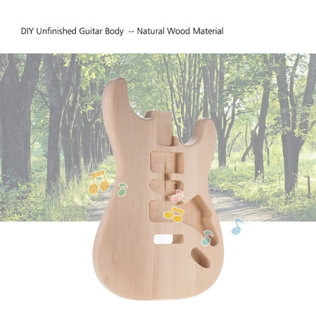 Muslady ST01-DT Unfinished Handcrafted Guitar Body Basswood Electric Guitar Body Guitar Barrel Replacement Parts