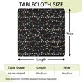 thumbnail image 2 of Multicolor Christmas Light Pattern Square Fitted Tablecloth with Elastic Edge,Square Table Cover,Washable Elastic Table Cover for Home Kitchen Party Decor 36"x36", 2 of 6
