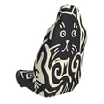 thumbnail image 2 of Fuzoiu Abstract Cat Faces Pattern Print Elastic Car Seat Covers, Seat Cover Protector,Universal Fit Interior Covers for Most Cars,Washable Seat Cover Non Slip for SUV,Sedan,Van, 2 of 5