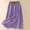 Purple, variant on Jerdar Women's Cotton Linen Summer Skirt Colorblock Elastic Waist Flowy Midi Skirt with Drawstring Pockets for Daily Wear L