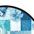 thumbnail image 4 of 36.2 Inch Round Floor Mat Blue Marine Life Patterns Carpet Decor Rug for Living Room Bedroom, 4 of 6
