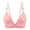 Pink, variant on Women's Lace Edge Vertical Stripe Back Bra Padded Bra Wireless Lingerie For women