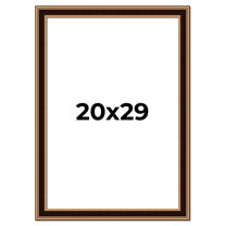 20x29 Frame Gold Brown Plein Air Vintage Solid Wood Picture Frame | 1.75 Inches Moulding Width |