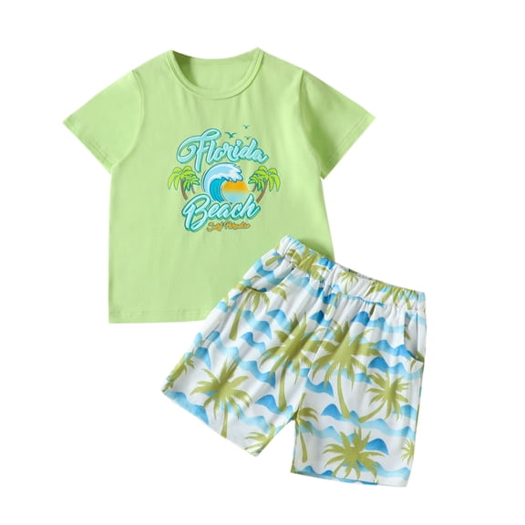 Tkrady Toddler Outfits for Girl Summer Crewneck Short Sleeve Letter Printed T Shirt Tops Shorts Fashion Set, Sizes 1-6 Years