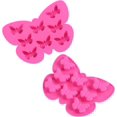 thumbnail image 3 of SHAR Silicone Ice Cube Tray - Butterfly Pattern - Pink, 3 of 5