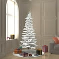 thumbnail image 5 of Vickerman 6.5' Flocked White Slim Artificial Christmas Tree, Unlit, 5 of 5