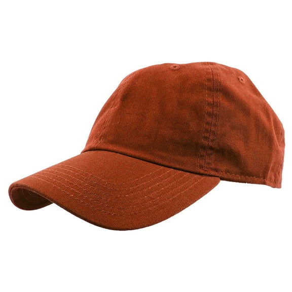 Falari Baseball Cap Hat 100% Cotton Adjustable Size Rust Brown
