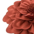 thumbnail image 4 of JWH 3D Handmade Small Round Soft Decorative Suede Flower Pillow Covers with Insert for Bedroom,Living Room and Hotel in Rust Red 14inch, 4 of 7