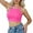 C-Hot Pink555, variant on Women's 50s Necktie Knot Back Soft Padding Bikini Tops Swimsuit Bathing Suit Tops Solid Color Stylish Beachwear
