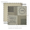 thumbnail image 4 of VHC Brands My Country Quilted Lap Throw 32Wx32L, Bedroom and Living Room Decor, Blanket, Cotton, My Country Collection, Square 32x32, Navy, 4 of 5