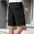 thumbnail image 6 of TKKCS Mens Relaxed Fit Cargo Shorts- Casual Lightweight Elastic Wasit Drawstring Outdoor Breathable Hiking Shorts With Multi Pockets Black Size L, 6 of 7
