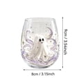 thumbnail image 2 of 3D Halloween Artisan Glassware Collection,Premium Clear Glass Drinkware, Clear Decorative Drink Cup,Stemless Tumbler, with Pumpkin, Ghost, Black Cat & Spider Designs For Magical Halloween Sips, 2 of 7
