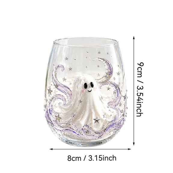 Halloween Wine Glasses, Spooky Black Cat Ghost Pumpkin Spider Themed Cups, Fall Seasonal Table Decor, Festive Holiday Barware, Halloween Party Tabletop Decor