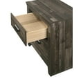 thumbnail image 5 of Rustic Brown Style 3pc Queen Platform Bed Chest Nightstand Set Built-In Lighting Bedroom Furniture, 5 of 5