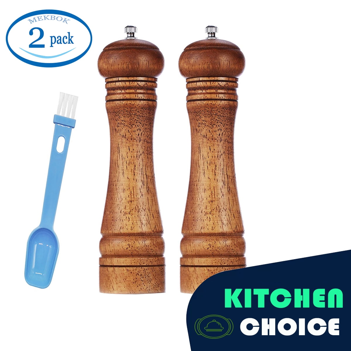 MEKBOK Wood Pepper Grinder Pepper Mill,Adjustable Coarseness Wooden