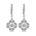 thumbnail image 2 of Diamond Four Leaf Clover Earrings in Sterling Silver (0.10ct), 2 of 2