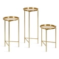 thumbnail image 1 of Kate and Laurel Ulani Modern Nesting Table, Set of 3, Gold, Sophisticated End Tables for Display and Storage, 1 of 10