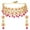 Pink, variant on Efulgenz Bridal Jewelry Choker Necklace Dangle Earrings Floral Style Kundan Crystal Green Faux Pearl Neckalce Earrings Wedding Indian Jewelry Set for Women