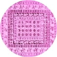 thumbnail image 1 of Ahgly Company Indoor Round Oriental Pink Industrial Area Rugs, 7' Round, 1 of 4
