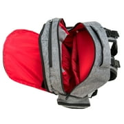 K-Cliffs Unisex Diaper Bag Backpack ,Travel Baby Bag Multi-Function Maternity use with Cell Phone Pocket Changing Pad & Stroller adjustable Straps, Gray