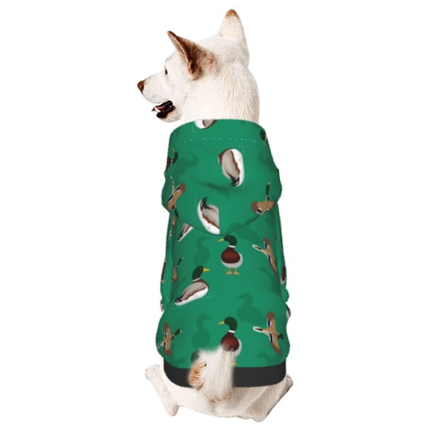 Balery Duck Mallard Flying Pose Sudadera con Capucha para Perros Pequeños – Ropa para Mascotas, Disfraz para Perros y Gatos, Ideal para Fiestas y Cosplay-Large