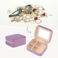 thumbnail image 2 of Unique Bargains Portable Velvet Jewelry Organizer Case for Women Purple, 2 of 7