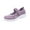 Purple, variant on Miluxas Women's Flats Shoes Ballet Flats Fashion Knit Mesh Breathable Round Toe Comfortable Magic Tape Flats Dressy Shoes Red 8.5(41)