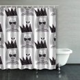 thumbnail image 1 of RYLABLUE Pattern Cute Princess Doodle Childrens Illustrationsprinting Shower Curtains Bathroom Curtain 66x72 Inch, 1 of 1